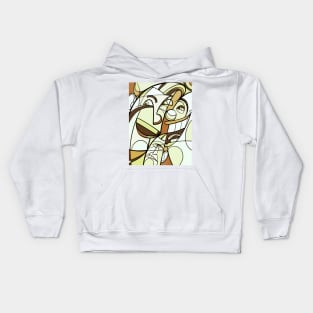 portrait cubism Kids Hoodie